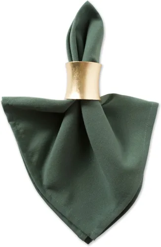 Vista 4 de DII Colección de sobremesa 100% poliéster hilado, servilletas, 18x18 pulgadas, verde oscuro, 6 piezas