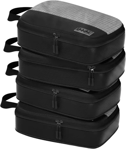 Vista 6 de 4 cubos pequeños de compresión para maletas, organizadores de equipaje de mano, bolsas de compresión para viajes