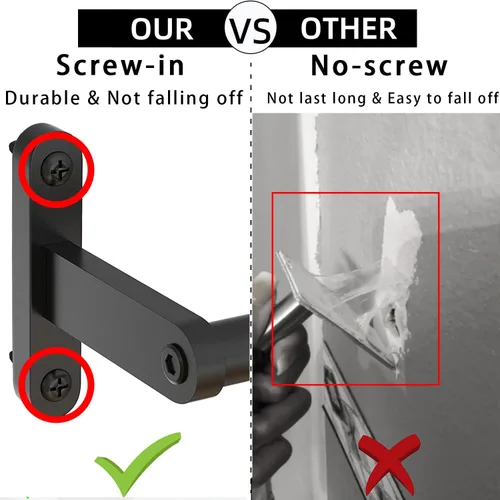 Vista 2 de KLJKPA Toallero de baño de 16 pulgadas, toallero para baño montado en la pared, moderno y resistente soporte para toallas de mano de acero Negro