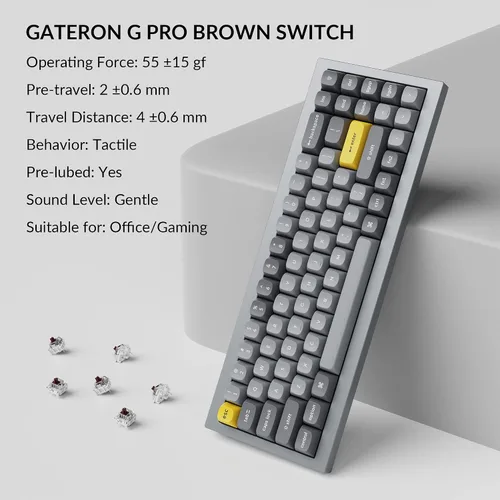 Vista 7 de Keychron Teclado mecánico personalizado Q7 70 de diseño QMKVIA macro programable con interruptor Gateron G Pro azul intercambiable en caliente