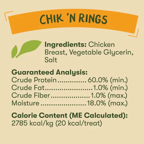 Vista 8 de Pet 'n Shape Chik 'n Rings - Golosinas de carne seca para perros, 8 onzas