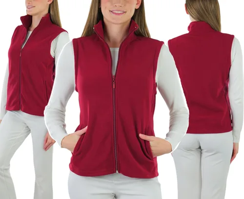 Vista 2 de ToBeInStyle Chaqueta de forro polar con cremallera y cuello alto para mujer
