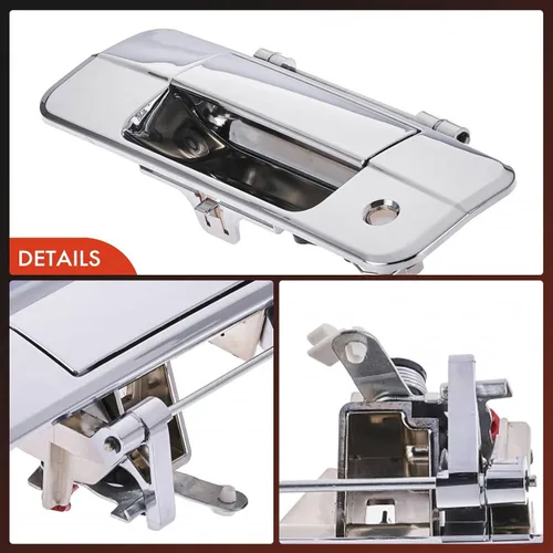 Vista 7 de A-Premium Manija de puerta trasera con cerradura compatible con Toyota Tundra 2007-2013, cromada