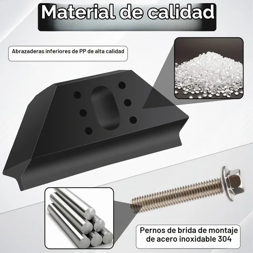 Vista 3 de Garra de batería base, sujetador de batería con kit de pernos de acero inoxidable 304, compatible con modelos seleccionados