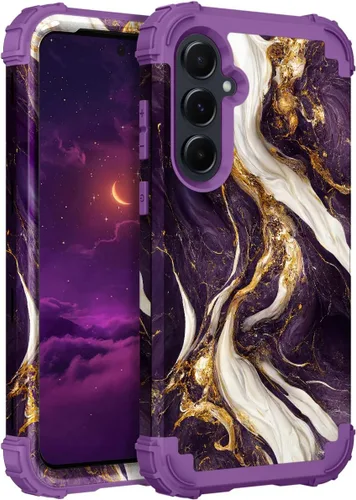 Vista 54 de Hocase Funda para Galaxy A37 5G, protección resistente a prueba de golpes, parachoques de goma de silicona suave+funda protectora híbrida