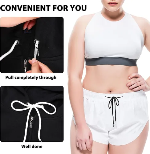Vista 5 de Roowest 30 cordones de repuesto con cordón de 66 pulgadas XL con cordón para ropa de repuesto con 2 piezas flexibles fáciles de enhebrar