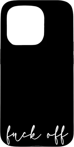 Vista 14 de Fuck Off - Carcasa para iPhone 17, diseño bohemio, con marco dorado, elegante y cursivo