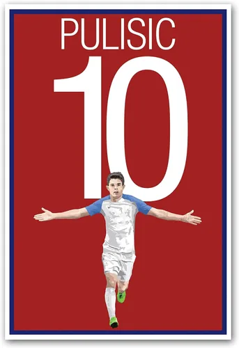 Vista 3 de Graphics 17 Cartel del equipo nacional masculino de Christian Pulisic Estados Unidos