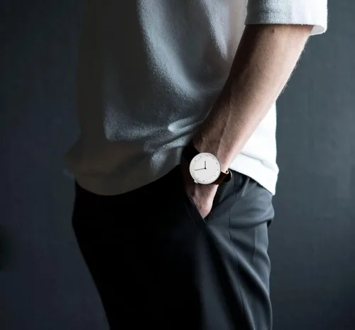 Vista 6 de AGEN KGEN Mens Watches Ultra-Thin Minimalist Waterproof Fashion Simple Business Wrist Watch for Men Unisex Dress with Leather Band