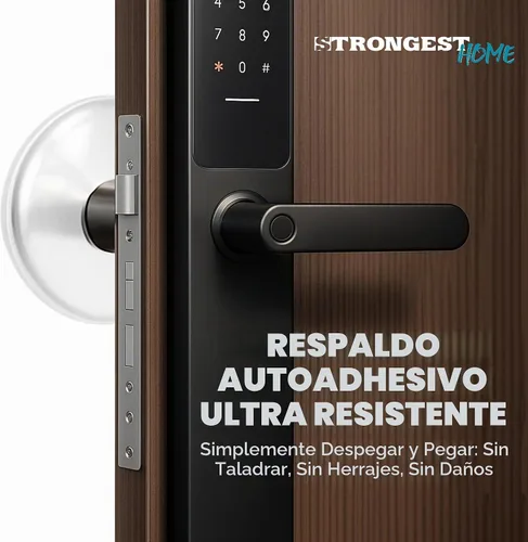 Vista 4 de STRONGEST HOME - Topes de puerta grandes de 3.15 pulgadas, protector de Transparente