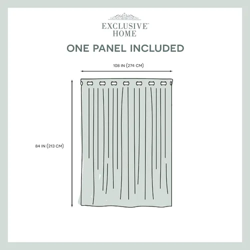 Vista 6 de EXCLUSIVE HOME - Panel de cortina individual con ojales en la parte superior de Forest Hill, tejido para oscurecer la habitación, 108 x 84 pulgadas