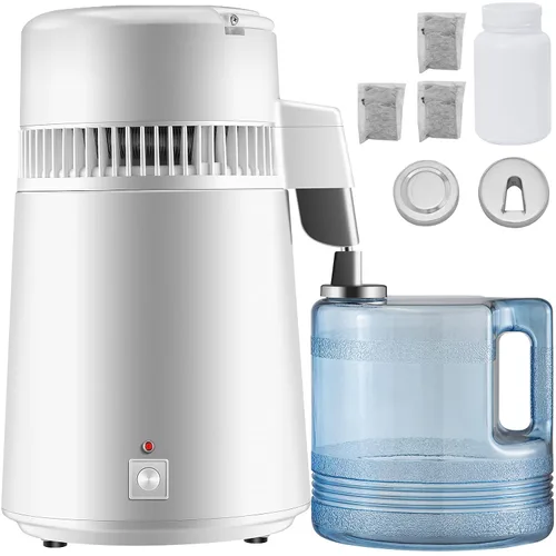 Vista 15 de VEVOR Destilador de Agua de 1750W, Fabricante de Agua Destilada de 0.4 Gal/H con Garrafa de Vidrio, Máquina Destiladora de Encimera de 4L/1.1 Gal