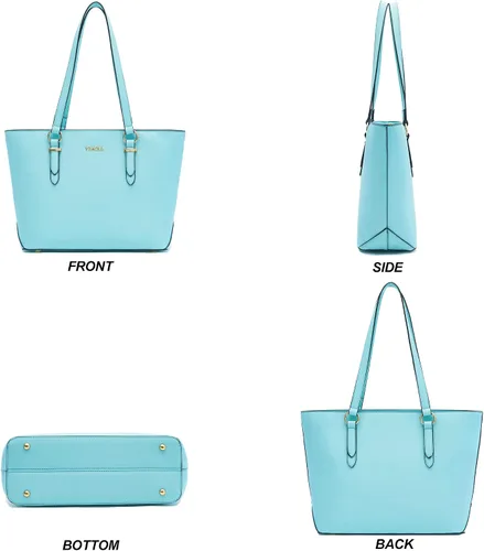 Vista 7 de Handbags for Women Large Tote Shoulder Bags Top Handle Satchel Purses Wallet set 2pcs