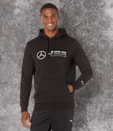 Vista 2 de PUMA Sudadera con capucha estándar de forro polar Mercedes AMG Essentials para hombre