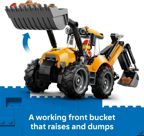 Vista 3 de LEGO City Yellow Backhoe Loader 60480