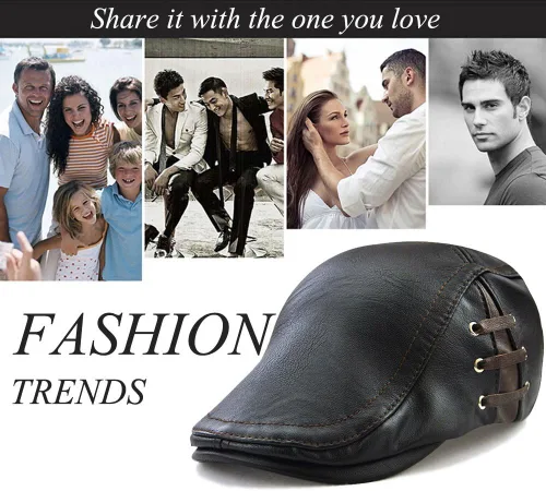 Vista 6 de Gorra de cuero para hombre, diseño de Ivy Gatsby, sombrero de caza para golf