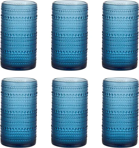 Vista 9 de Juego de 6 vasos de beber transparentes con tallo y pajitas (Juego de 12 vasos transparentes), 16 onzas