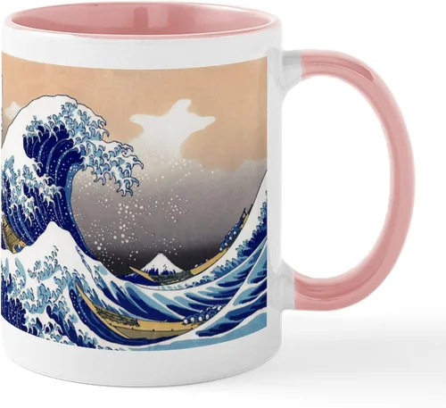 Vista 9 de CafePress The Great Wave Off Kanagawa - Taza de café de cerámica, taza de té de 11 onzas
