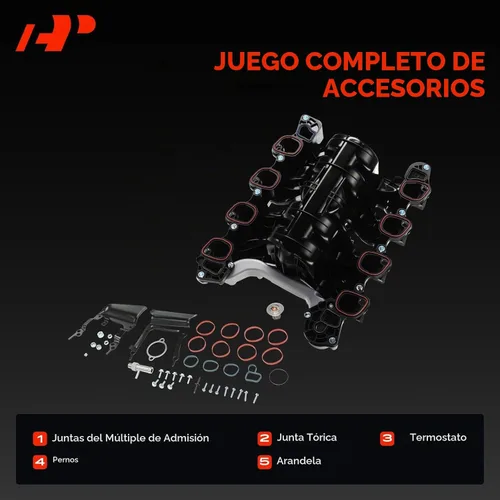 Vista 3 de A-Premium Colector de admisión superior SOHC 8Cyl 4.6L compatible con Ford Para F-150 2007-2008, E-150 2007-2008, E-250 2007-2008, Lobo 2007-2008