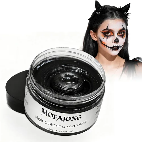 Vista 20 de Pomadas de cera de color blanco para el cabello, 4.23 onzas, material de cera natural para colorear el cabello, desechable, arcillas cenizas