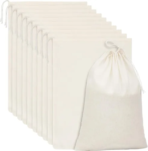 Vista 6 de Pangda - 15 bolsas de muselina de 8 x 10 pulgadas, bolsas de algodón
