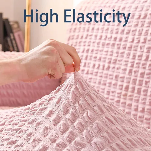 Vista 2 de Konsilsa Funda elástica para sofá, funda antideslizante para sillón, funda gruesa y lavable con parte inferior elástica, protector de muebles