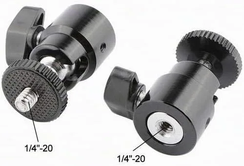 Vista 3 de CAMVATE 1/4-20 Mini cabeza de bola para cámaras DSLR trípodes Monopods