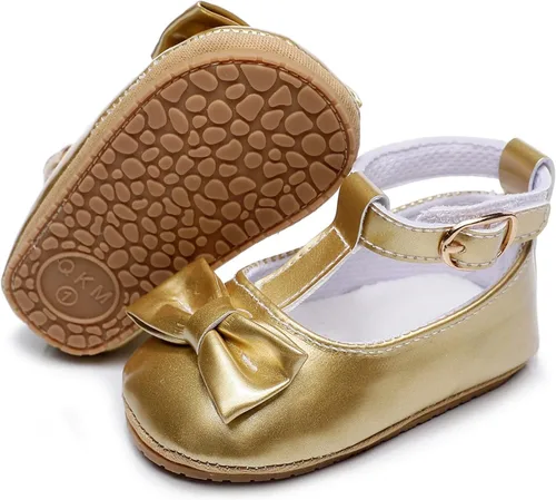Vista 2 de Zapatos de verano para niños pequeños, zapatos individuales para niñas pequeñas, zapatos individuales con lazo para primeros caminos, sandalias