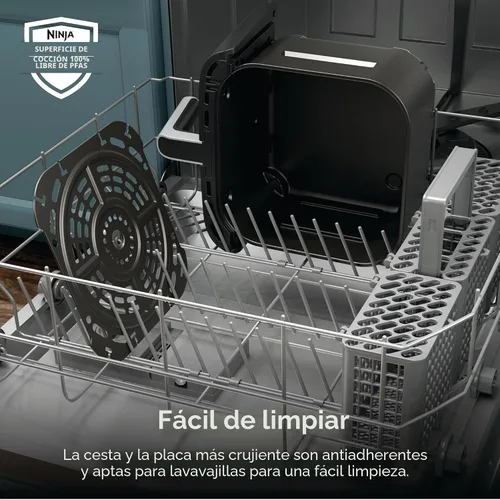 Vista 8 de Ninja Freidora de aire XL con MaxCrisp, 6.5 cuartos de galón, 6 en 1, gris