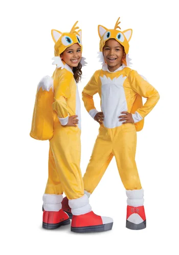 Vista 4 de Disfraz Deluxe de Tails de Sonic 2 para Niños Multicolor