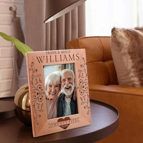 Vista 5 de Regalos de aniversario para él, ella – Marcos de fotos de amor personalizados para parejas con nombre – 4 x 6 – Regalos de San Valentín