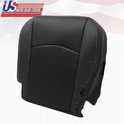 Vista 3 de 2009 2010 2011 2012 para Dodge Ram Laramie conductor parte inferior perforada cubierta de cuero negro