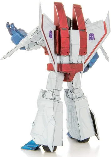 Vista 3 de Metal Earth Fascinaciones Transformers Starscream Color 3D Kit de modelo de metal