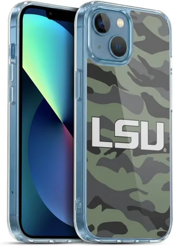 Vista 80 de Head Case Designs Funda de gel suave con licencia oficial de la Universidad Estatal de Louisiana LSU Camou compatible con Apple iPhone 7 Plus/iPhone