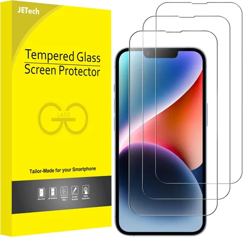 Vista 8 de JETech Protector de pantalla de cobertura completa para iPhone 12 Pro Max de 6.7 pulgadas, película de vidrio templado con herramienta de fácil