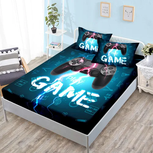 Vista 14 de HOSIMA - Juego de ropa de cama con diseño de ajolote para decoración de dormitorio infantil, patrón de dibujos animados espaciales Kawaii, animales