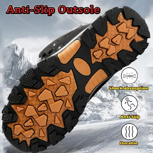 Vista 3 de Botas de nieve para mujer, botas de invierno para mujer, botas de nieve con forro de piel para mujer, botas de invierno antideslizantes para mujer