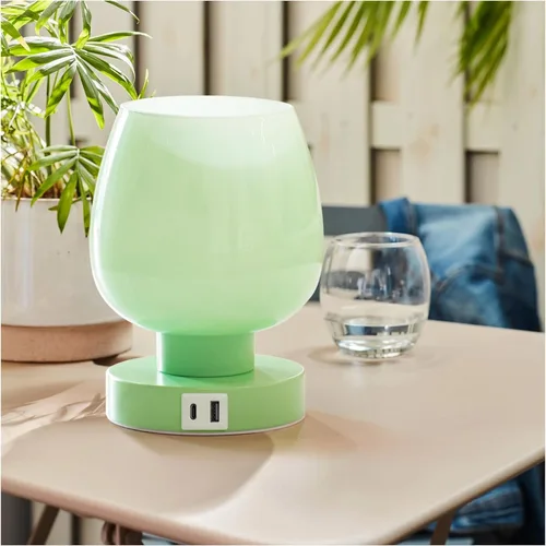 Vista 14 de Lámpara de Mesa de Noche Táctil - Lámpara Pequeña Rosa para Dormitorio con Puertos de Carga USB C+A, Regulable de 3 Niveles, Lámpara de Escritorio