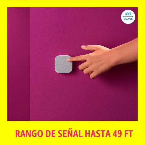 Vista 5 de WiZ Connected Botón portátil - Paquete de 2 - Viene con 2 pilas alcalinas AAA - Interruptor de luz inalámbrico - Control con aplicación