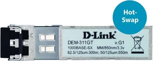 Vista 3 de D-Link Módulo SFP multimodo 1000BASE-SX del transmisor-receptor óptico Gigabit Ethernet (DEM-311GT)