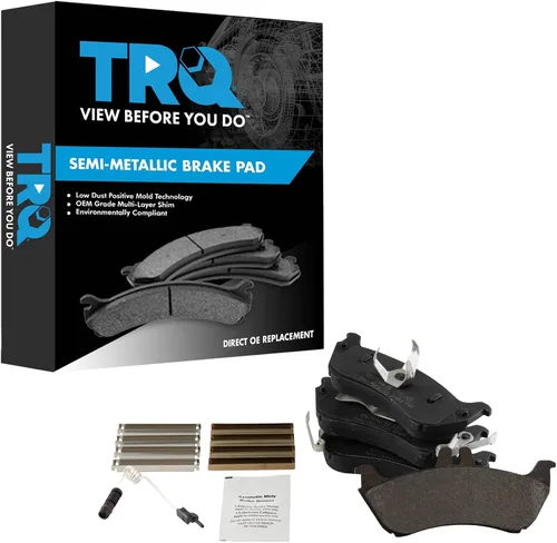 Vista 87 de TRQ Pastillas de freno delanteras semi metálicas compatibles con Ford Expedition 2018-2021 F-150 2018-2020 Lincoln Navigator 2018-2022