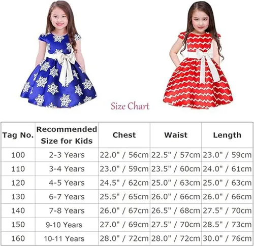 Vista 7 de Vestido de Navidad para niñas pequeñas, con estampado de copos de nieve, para boda, formal, cumpleaños, fiesta, con cinturón de lazo