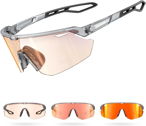 Vista 9 de Lamicall Gafas de sol deportivas polarizadas de 0.85 oz para hombres y mujeres, gafas con protección UV400, para correr, ciclismo, béisbol, pesca