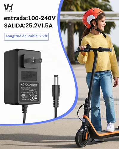 Vista 2 de VHBW Cargador de 25.2V 1.5A para Segway Ninebot C2 Pro E2 Plus Scooter