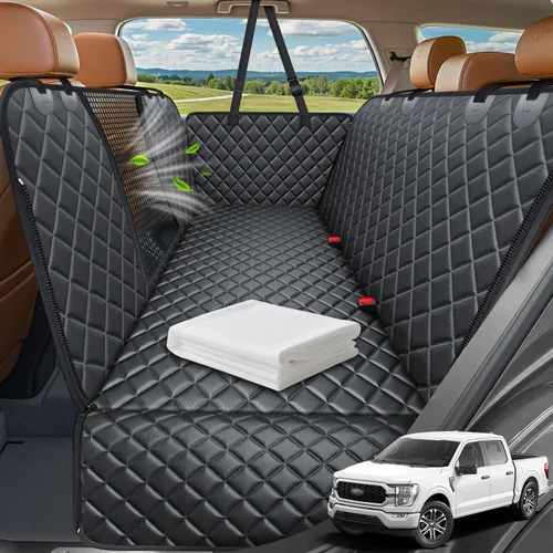 Vista 26 de URPOWER Funda de asiento de coche para perro, hamaca impermeable para Todo negro