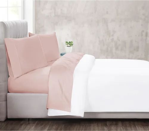 Vista 9 de Christian Siriano NY - Juego de sábanas y fundas de almohada de 3 piezas tamaño individual de 300 hilos - Colección satén de algodón - Azul