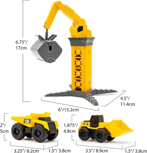 Vista 6 de CatToysOfficial, Juego de Vehículos CAT Little Machines Ground Crew con Insta-Dirt, juguetes sensoriales para niños a partir de 3 años