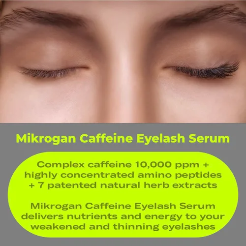 Vista 2 de MIKROGAN CAFFEINE - Suero para el crecimiento de pestañas y cejas