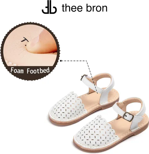 Vista 186 de THEE BRON Sandalias cómodas para niñas, zapatos para niños, sandalias rellenas