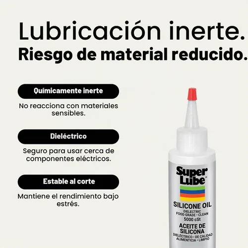 Vista 6 de Super Lube Aceite de silicona CST de alta y baja temperatura (transparente, botella de 4 onzas) Certificado NSF de grado alimenticio y limpio